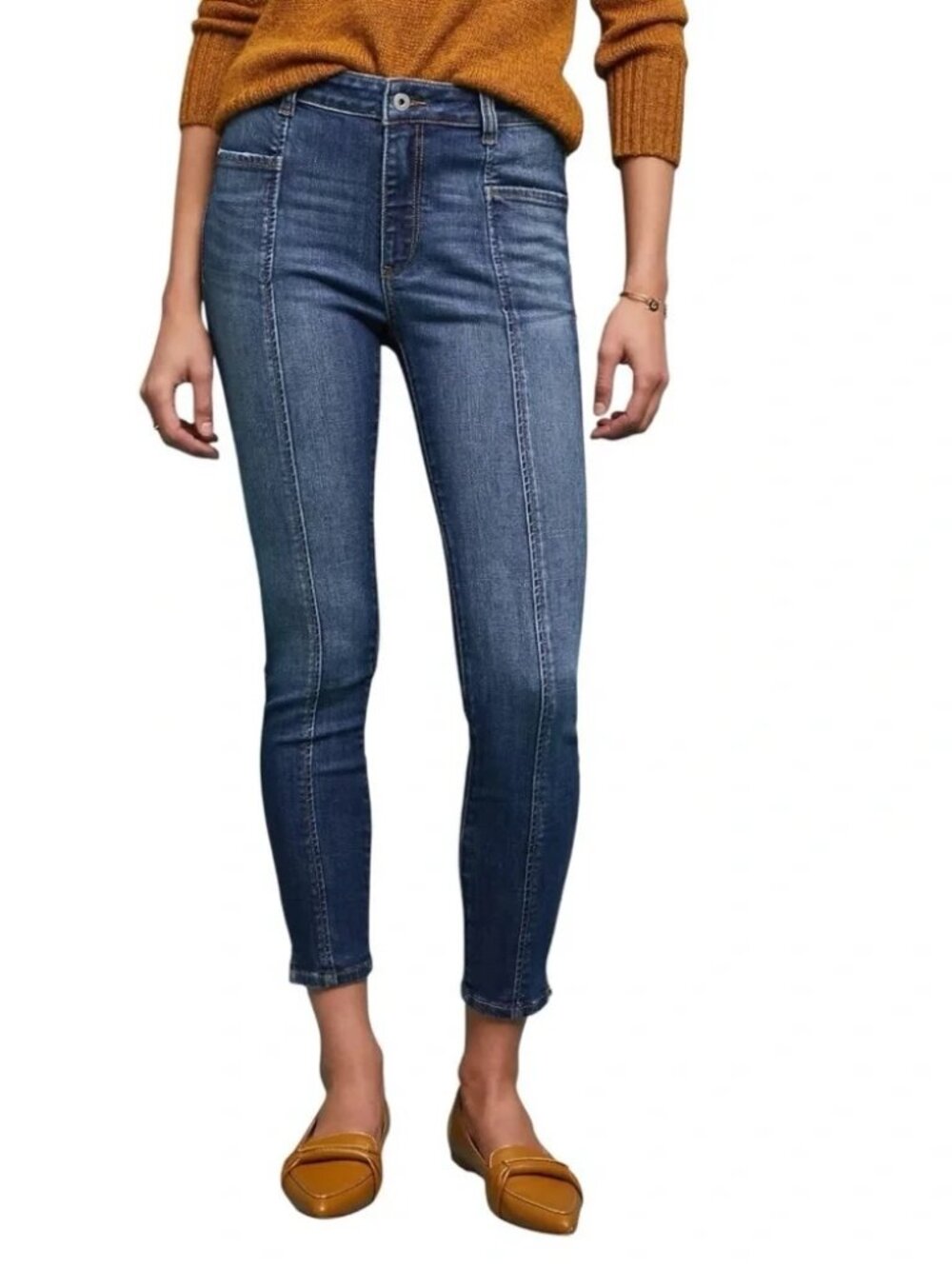 Pilcro Anthropologie High-Rise Denim Leggings Size 27